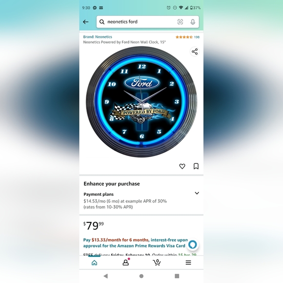 🕰️ NEW Neonetics FORD neon lighted clock - Picture 7 of 8